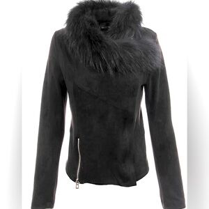 Beautiful!! DolceCabo BLACK collar moto jacket nwt msrp $350 NWT